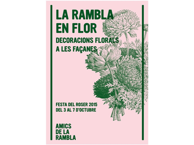 Del 3 al 7 d'octubre, LA RAMBLA EN FLOR, decoracions d'art floral a les façanes de La Rambla