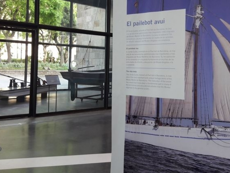 El Pailebot Santa Eulàlia en una exposició al Museu Marítim de Barcelona
