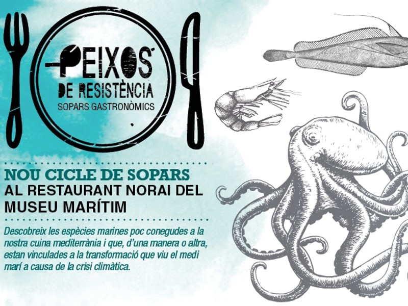 'Peixos de resistència', cicle de sopars de peix al Restaurant Norai del Museu Marítim de Barcelona