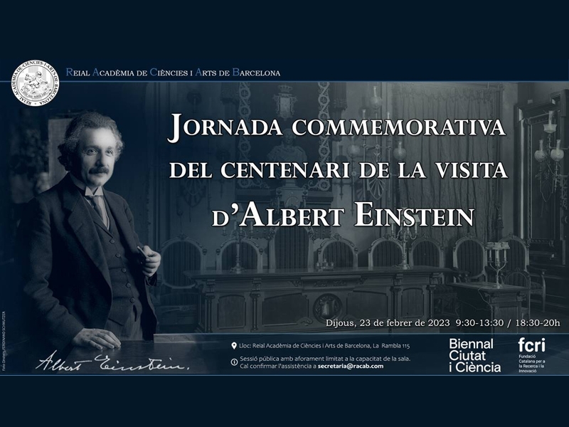 La Reial Acadèmia de Ciències i Arts de Barcelona celebra el centenari de la visita d'Albert Einstein