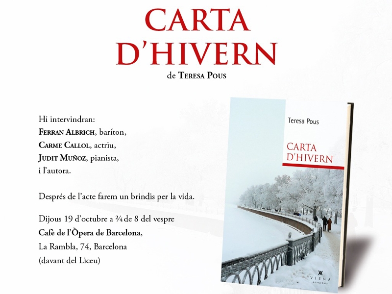 Presentació de la novel·la 'Carta d'Hivern'