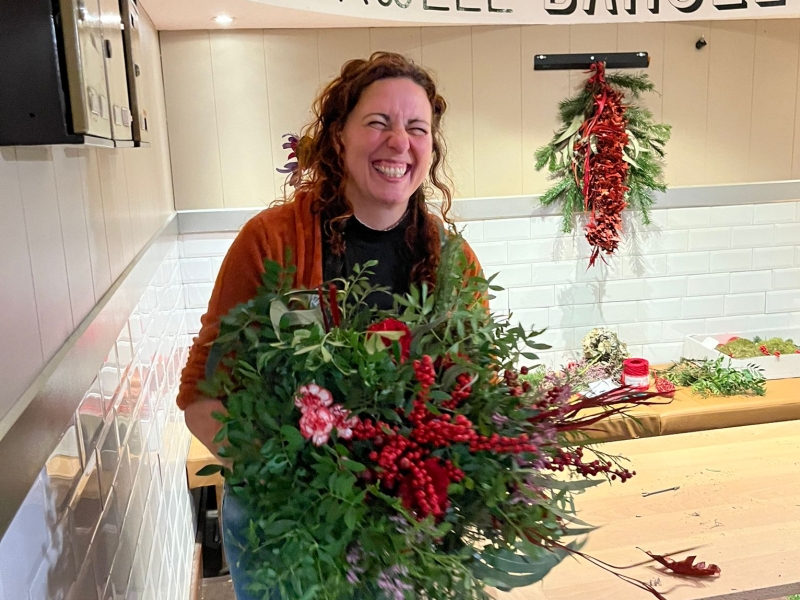 El restaurant Moka acull els tallers 'Per Nadal decora amb flors de La Rambla' (8)
