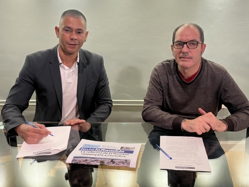 Amics de La Rambla signa un conveni de col·laboració amb l'Espai Línia