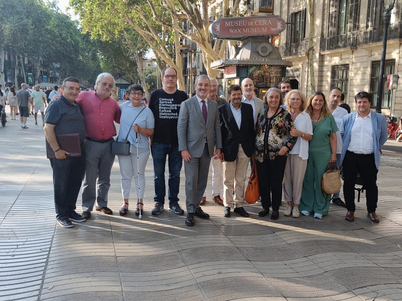 L'alcalde de Barcelona, Jaume Collboni es reuneix amb Amics de La Rambla