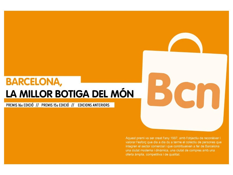 Premi “Barcelona, la millor botiga del món”