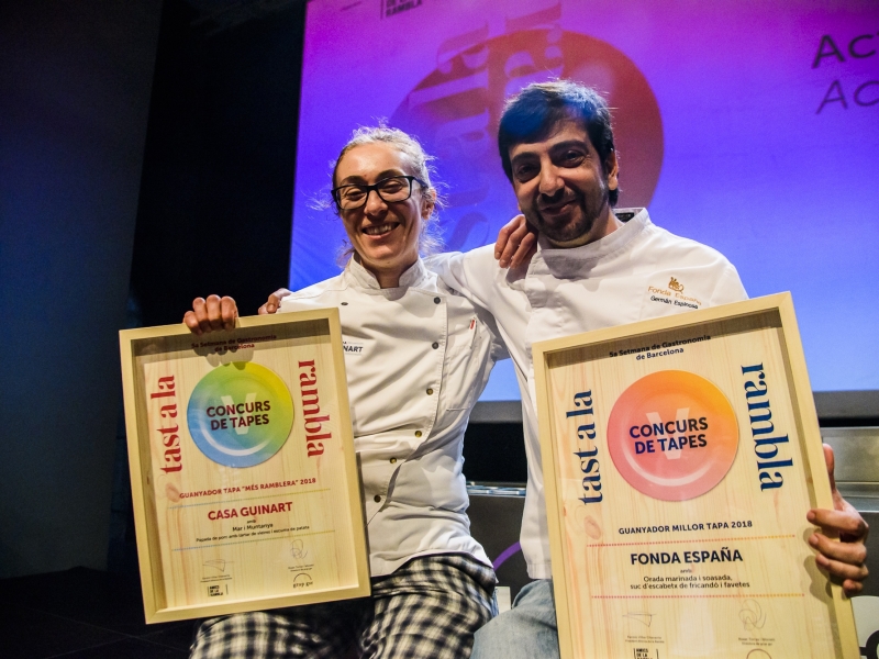 La Fonda Espanya i Casa Guinart guanyadors del V Concurs de Tapes del Tast a La Rambla