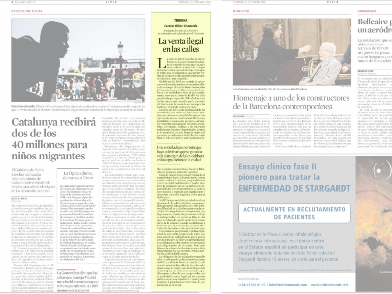 Article d’opinió de Fermín Villar a La Vanguardia sobre la venda il·legal