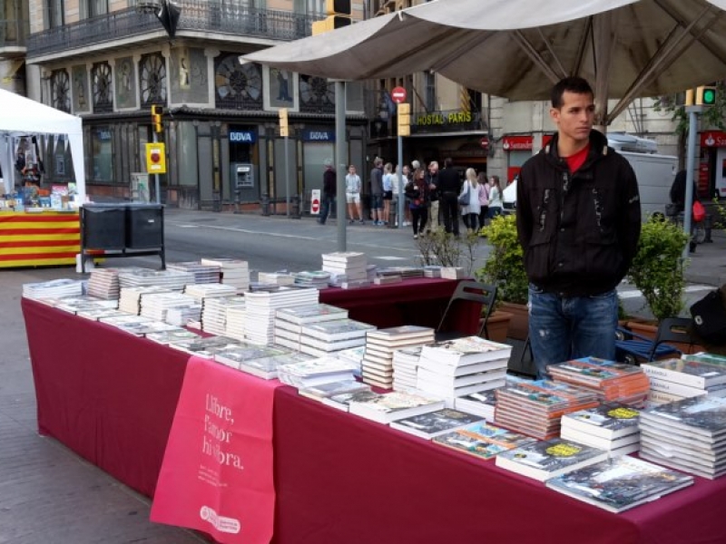 Llibres sobre La Rambla, a La Rambla per Sant Jordi