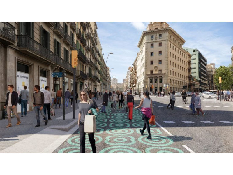 Més espai per als vianants al carrer de Pelai per revitalitzar el centre de la ciutat i l’activitat comercial